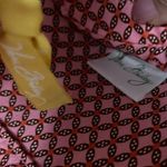 Vera Bradley Tiki Clutch in Bali Gold Pattern Yellow Tan Pink Orange Photo 6