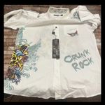 Ed Hardy  White Shirt with Black Tattoo Graphics Photo 11