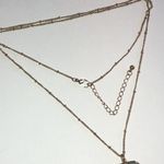 Elegant Gold Tone Green and Peach Shimmer Boho Pendant Necklace Photo 4