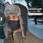 Trapper Hat Winter Warm Hats Russian Fur Hat Ushanka Eskimo Hat Ear Flap with Faux Fur for Men or Women Photo 1