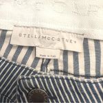 Stella McCartney Blue White Striped Straight Leg Jeans Photo 1