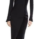 Chiara Boni La Petite Robe Maysa Black Velvet Trim Midi Dress 48 IT 12 US Photo 0