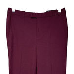 J Crew Pants Women 0 Maroon Purple Tollegno 1900 Fabric Ankle Dress Pants Preppy Photo 2
