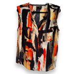 Mossimo Womens‎ Blouse Sz XL Black Purple Orange Tan Abstract Sleeveless Tank Photo 3