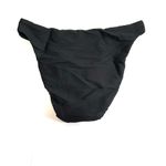 J.Crew Ribbed High Rise Cheeky Bikini Bottom in Black Size M Photo 4