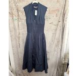 Anthropologie  the Tommie Cap-Sleeve Smocked Front-Zip Shirt Dress Photo 2