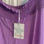 Soybu  Lavender Lace sheer swim coverup Large elastic waist nwt Photo 3