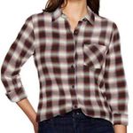 Pendleton Brown and Red Plaid Cotton Long Sleeve Button Down Western Cowgirl Photo 0