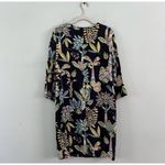 Vilagallo Greta Navy Blue Tropical Tree Print 3/4 Length Sleeve Sheath Dress Size undefined Photo 1