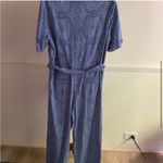 Jonathan Simkhai Blue Belted Eyelet Jumpsuit Size 0 Photo 5