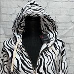 N: Philanthropy White Zebra Hoodie Dress Sz Small Photo 8