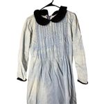 Vintage Fads‎ Denim Cottagecore Maxi Dress Modest Grunge 90s 80s Size 8 Blue Photo 1