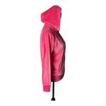 LeeHanTon Full Zip Pink Soft Solid Hoodie Sweat Shirt Size S Photo 4