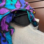 Vintage Lane’s Abstract Multicolor Silk Midi Dress Multiple Size 10 Photo 5