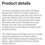 Adult LEGO® Collection x Target Minifigure Patch Beanie Hat Photo 4