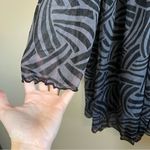 Oscar de la Renta ✨ Vintage  Women’s Black Gray Patterned Sheer Swim Cover Up Med Photo 12