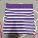 H&M  Purple and White Crochet Mini Skirt Photo 0