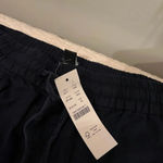 J Crew Navy Blue Linen Pants Womens Large NEW Photo 1