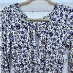 Free People  Cutout Floral Caya Print Bodysuit Purple Lavender White NEW Size S Photo 8