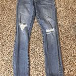 Madewell  9" High Rise Skinny Jeans Ripped Distressed Raw Hem‎ Light Wash Size 26 Photo 0
