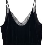 H&M  Black Velvet Jumper‎ Lace V-Neck Pockets Straight Leg Whimsigoth Sz 6 NWT Photo 7