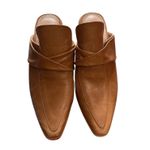 KAANAS Tan Leather Pointed Toe Heeled Mules Size 6 Photo 1