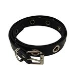 Rue 21 Smooth Black Silver Rivet Unisex S/M Belt Photo 2