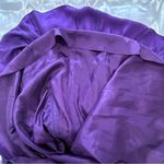 Badgley Mischka Silk Fit and Flare Dress Size 4 Satin Purple Elegant Cocktail Photo 6