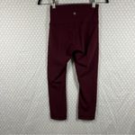 Lululemon  Maroon High Rise Wunder Under Crop Leggings Photo 3