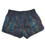 Flexliving Reflective Iridescent Holographic Running Shorts Double Layer Size M Silver Size M Photo 3