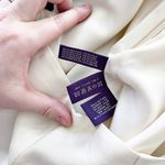 Ralph Lauren  Collection Silk Blend Ivory Textured Pencil Skirt Photo 3