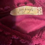 Free People  Miss Connections Magenta Lace Cutout Mini Dress Size 4 Fit Flare Photo 6