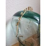 Happy Birthday Gold Tone Metal Headband Tiara Crown Adult One Size Sturdy Photo 6