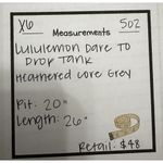 Lululemon Women’s Dare To Drop Tank Weathered Core Med Grey Size M Activewear Photo 10