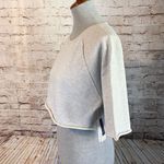 BP Nordstrom Womens Light Gray Heather Raw Edge Cotton Crop Top Size Medium NWT Photo 2