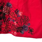 Desigual  Norma Embroidered Coat Jacket Trench Size 42 Tomato Red Cotton Blend Photo 6