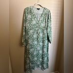 Summersalt  dress cinched waist caftan Sz Small‎ NEW green floral cover up Photo 2