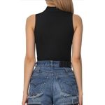 MANGOPOP Women's Mock Turtleneck Sleeveless Tank Top Bodysuit (154) Photo 2