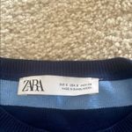 ZARA  Blue Long Sleeve Tee with Nautical Stripes Photo 2