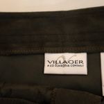 Villager Olive Green Vegan Suede Skirt Fall Transitional Pockets Preppy Academia Size 12 Photo 4