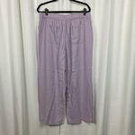 Old Navy  Dusky Lavender Purple Wide Leg Pull On Linen Blend Pants Sz.L NWT Photo 9