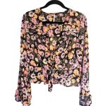 Free People  Maybel Floral Ruffle Crop Top Women's Size Small Feminine Romantic Photo 4