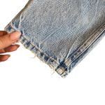 ZARA Women’s 8 High Rise Ripped Mom Jeans Blue Distressed Denim Relaxed Fit Photo 4