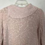 Sag Harbor Asymmetrical Cowl Neck Metallic Pink Sweater Size PM Photo 6