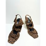 Charles David Charles‎ David Sandals Womens Size 7.5 Animal Print Brown Bow Luxe Slide Heels Photo 6