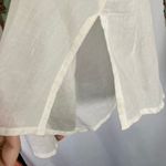 Love Sam Beaded Embroidered Tunic Top Blouse Beige Cotton Boho Women's L Photo 7