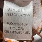 Paige  Women's Silk Cami Top Cream Tan Camel Floral Print Sleeveless S Photo 7