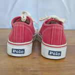 Ralph Lauren Polo  Women's Red Low Top Sneakers, Size 7.5B Photo 7