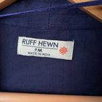 Ruff Hewn Navy Blue Embroidered Jacket Cardigan Boho Eclectic Size Petite M Photo 6