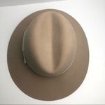 Liz Claiborne Wool Brimmed Hat with Bow Tan VTG Photo 2